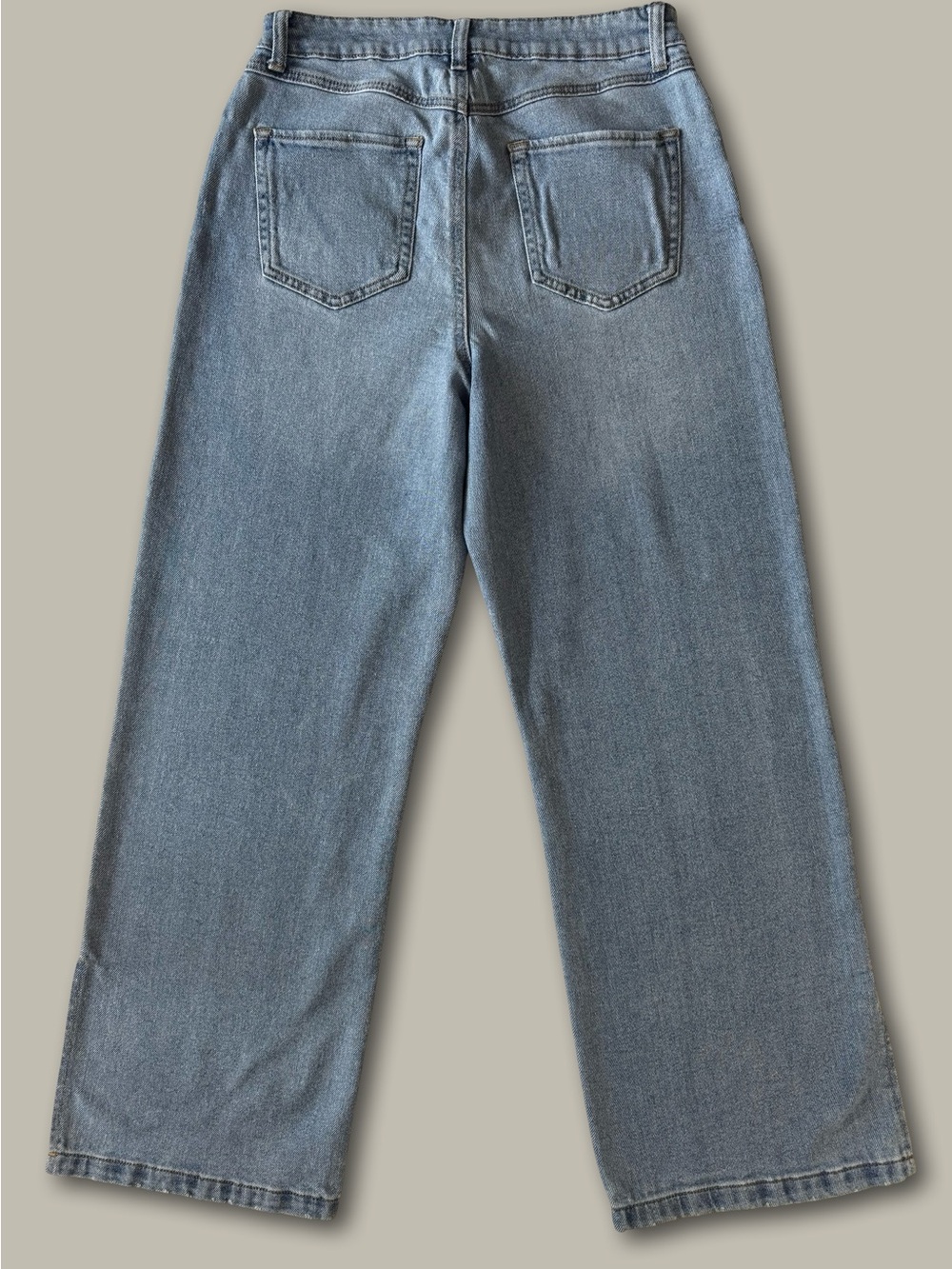 Sincerely Jules High Rise Wide Leg Jeans 9/29 Light Wash Raw Hem Slit Y2K Urban - Picture 2 of 9